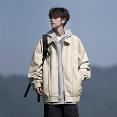 L-9XL春季新款PU皮夹克大码美式翻领休闲夹克JK6833-P7883控128，男装夹克，星座109