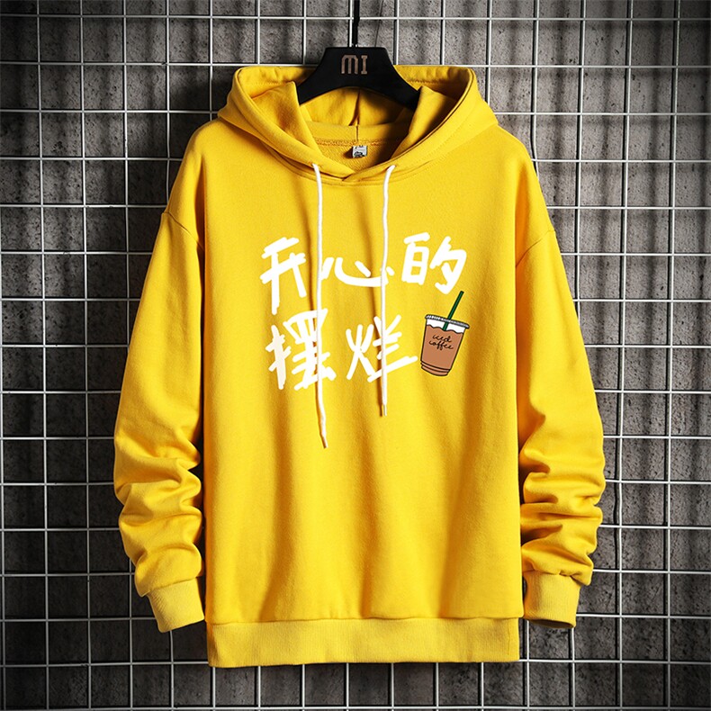 WY2348-P35加绒款-P40纯棉连帽卫衣男大码运动帽衫宽松薄网格,男装卫衣,电商A040A