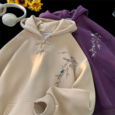 904-2-SY677-P60控88秋装新款新中式盘扣连帽卫衣宽松男女，男装卫衣，星座904-2