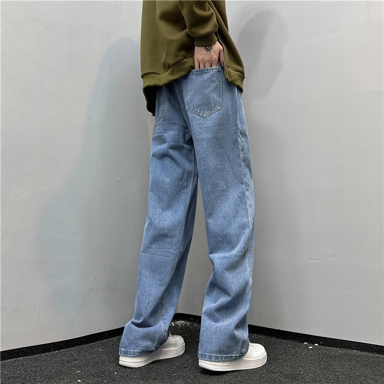 k1030-p45-控68M-5xl港风高阶黄泥黑暗宽松大码牛仔裤,男装牛仔裤,星座116