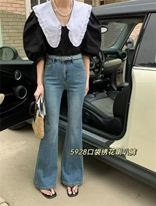 2025新款喇叭裤显瘦时尚百搭款女日常图片