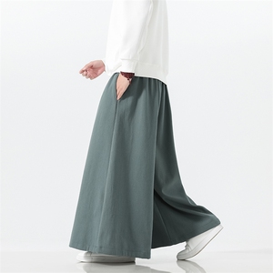 2025秋冬汉服唐装 风棉麻阔腿裤 马面裤 K371加绒P65-常规P55图片