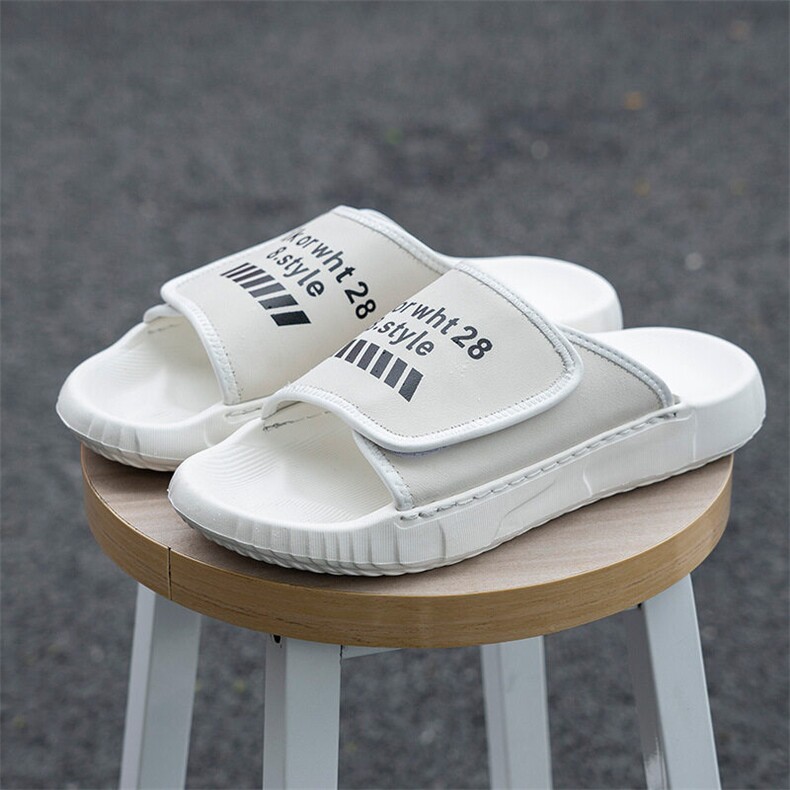 X5007-p135夏季新款男士拖鞋外穿一字拖凉鞋魔术贴真皮沙滩鞋男，男鞋凉鞋，星座1407-3