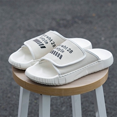 X5007-p135夏季新款男士拖鞋外穿一字拖凉鞋魔术贴真皮沙滩鞋男，男鞋凉鞋，星座1407-3