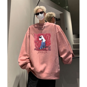 抖音得物供货 提供视频 秋冬重磅美式麂皮绒圆领卫衣 JY333图片