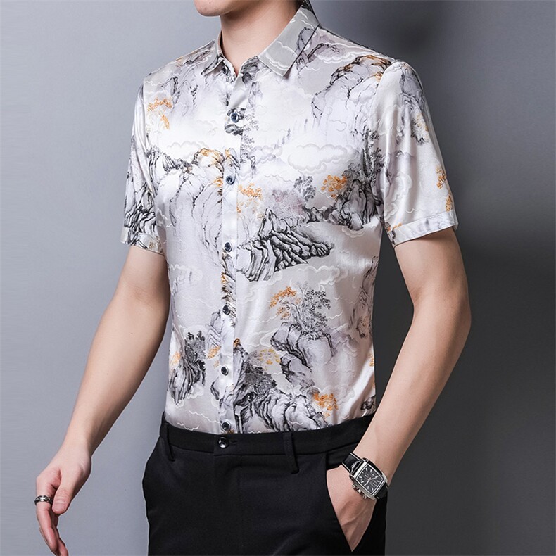 GBN589夏季新款男式休闲衬衫短袖时尚衬衣P290,男装衬衫,电商B360