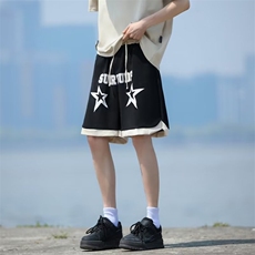 2024夏季新款百搭宽松短裤男潮牌复古休闲五分裤现货K7874-P30，男装牛仔裤，星座512-3