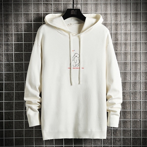 LM68140-P58 加绒款-P68 连帽毛衣男大码带帽针织衫男毛线衣 网格图片