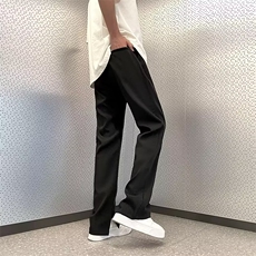 男春季休闲时尚潮流包边半松紧垂感开叉西裤BK351-P38，男装休闲裤，星座1109-3