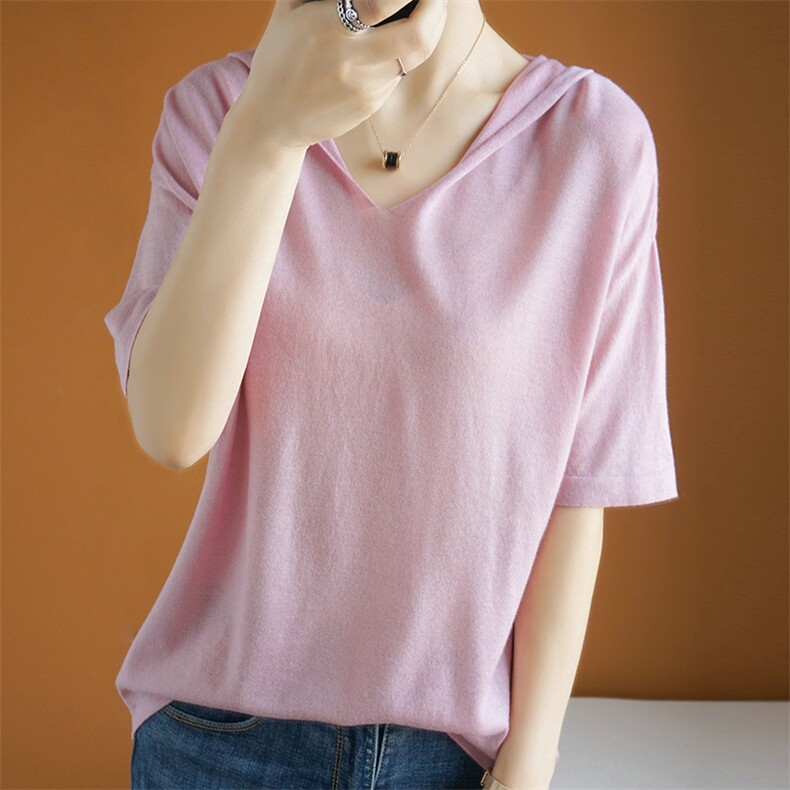 2025年秋季时尚百搭休闲通勤简约休闲羊毛衫短袖，女装羊毛衫，朝思羊绒