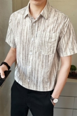 夏季新款男士短袖衬衫时尚百搭休闲衬衣薄款上衣C558-P68，男装T恤，电商A237