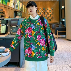 W2情侣大码衬衫领假两件卫衣外套学生班服团队新中式表演出汉服潮，男装衬衫，星座115A(原星座507）