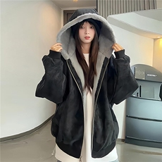 网图荔枝纹皮座山雕棉衣外套加绒连帽夹克棉服A025-KY1807-P88，男装夹克，电商A025