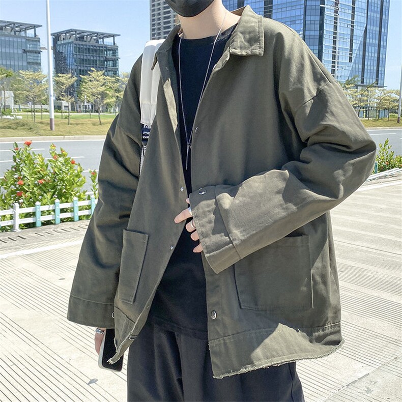 长袖衬衫男港风日系外套W001P33加绒40,男装衬衫,星座1116-2