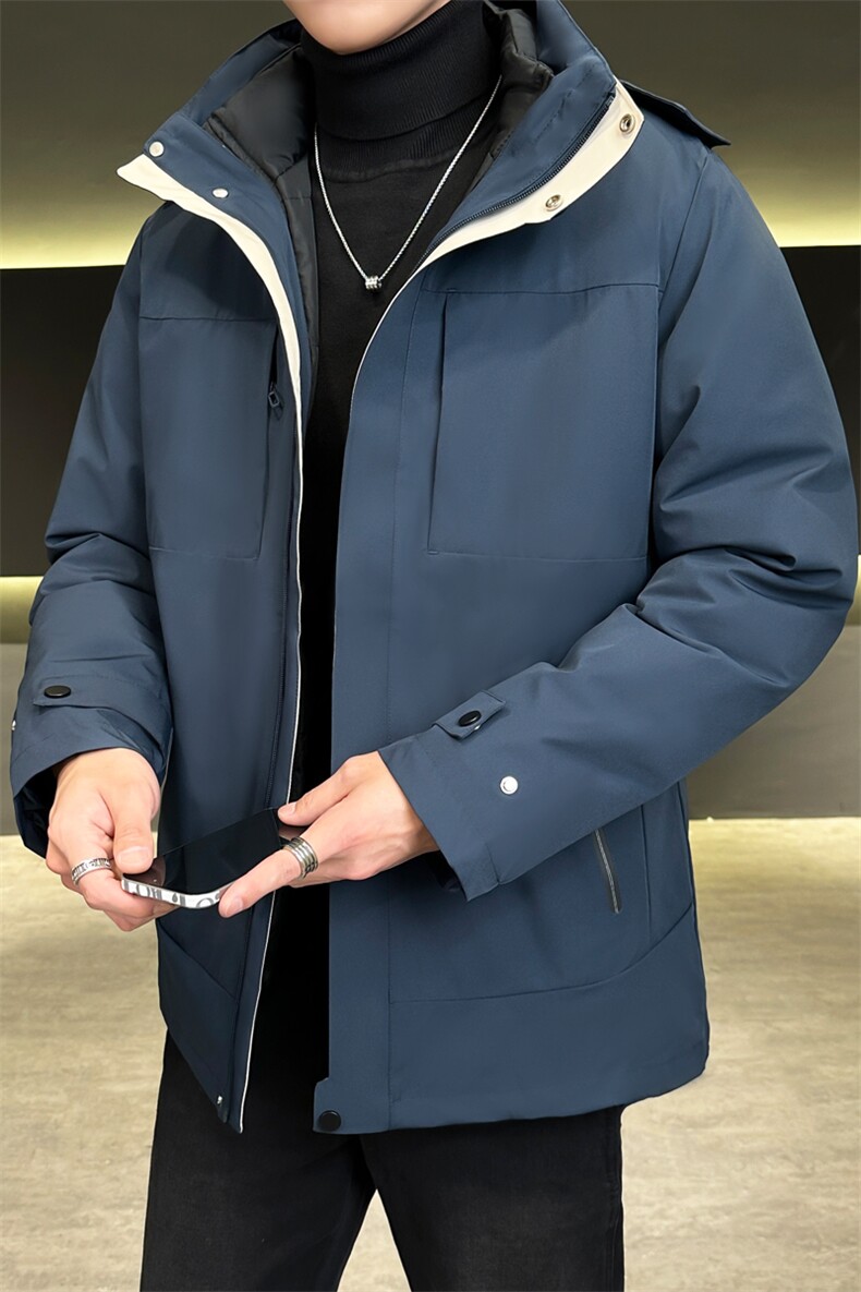 90绒冬季大码三合一情侣款可脱卸内胆羽绒服外套Y3026-P248,男装羽绒服,星座109