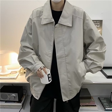 棕色皮衣外套男春秋款美拉德穿搭潮牌痞帅pu皮夹克美式M6605-P66，男装夹克，星座1109-3