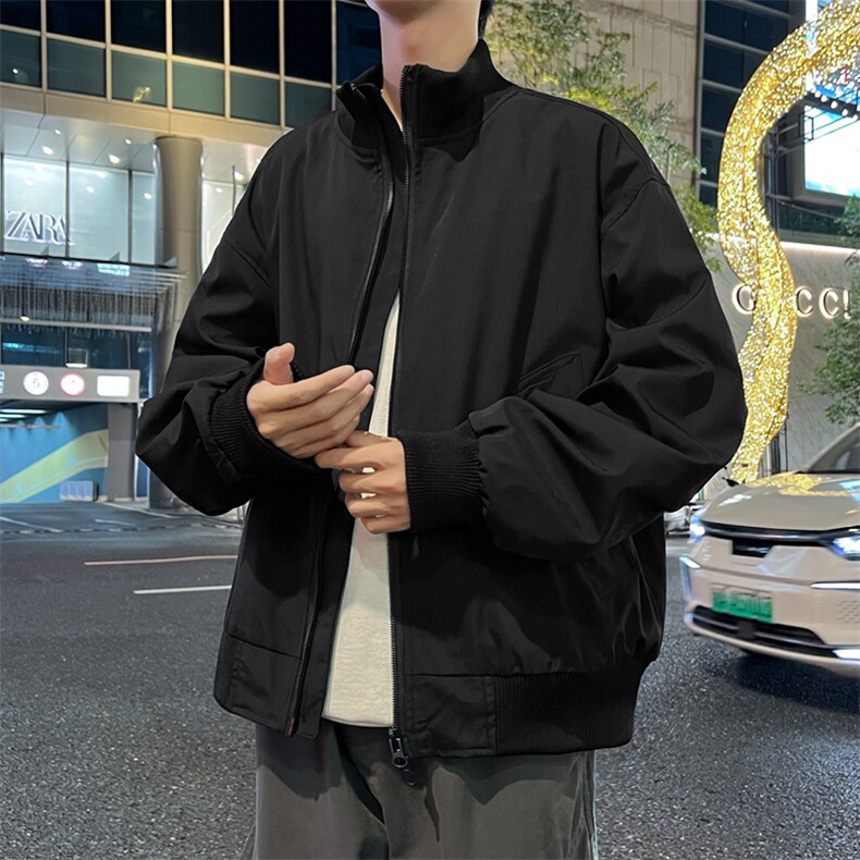直播美式飞行员夹克男士潮流痞帅立领百搭工装外套6187-特P40图片