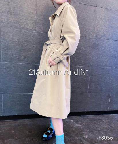 2021秋季新款风衣外套，女装风衣，AND IN+