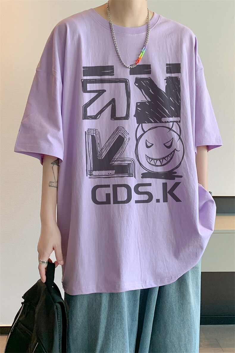 已注册/夏季内景日系慵懒情侣宽松短袖T恤男潮打底衫DT00598/P25,男装T恤,电商B316