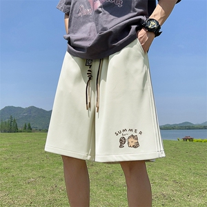 新款直播抖音得物品质三条杠运动男五分休闲短裤K312P30图片