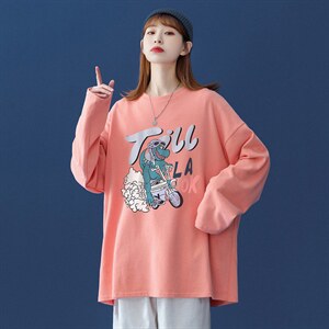 ！2023春季新品潮流行恐龙Fashion长袖T恤潮  T115 P25控38图片