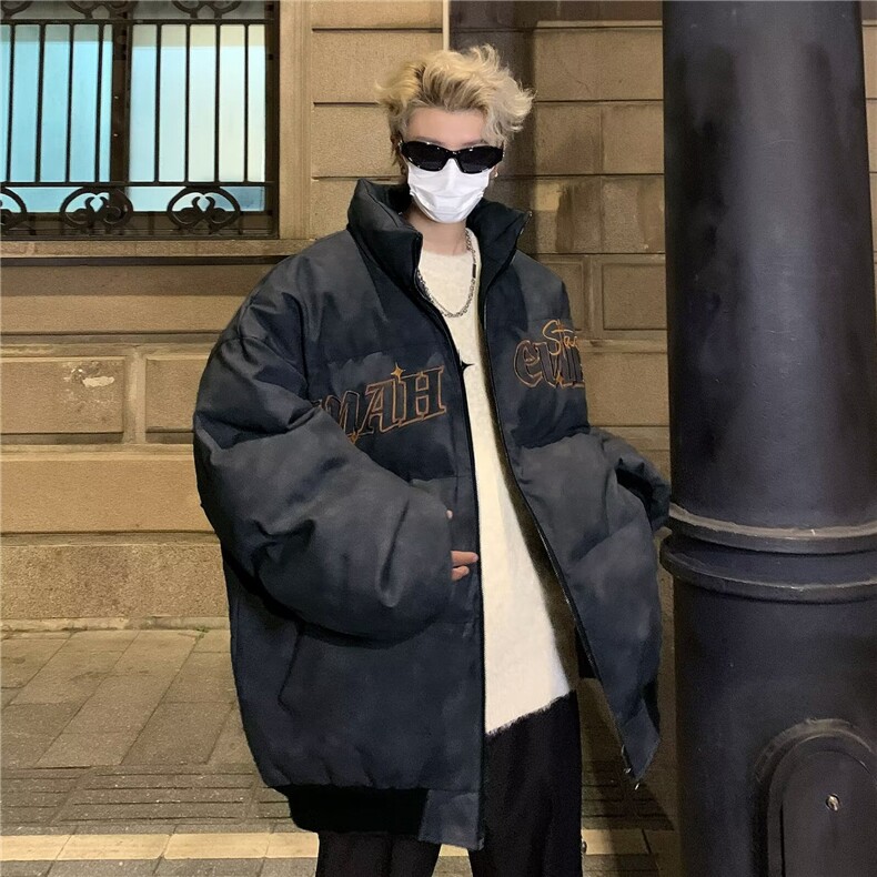 做旧皮棉衣男冬季棉袄外套韩版潮流面包服M8030P108,男装棉衣,星座1116-2