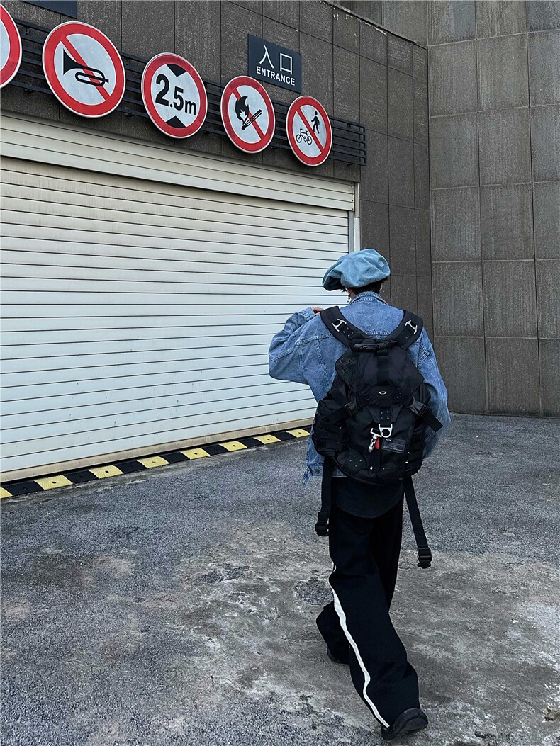 24潮流春秋款运动休闲裤拼接线条小众长裤1002-1BK2326-P70,男装休闲裤,星座1002-1