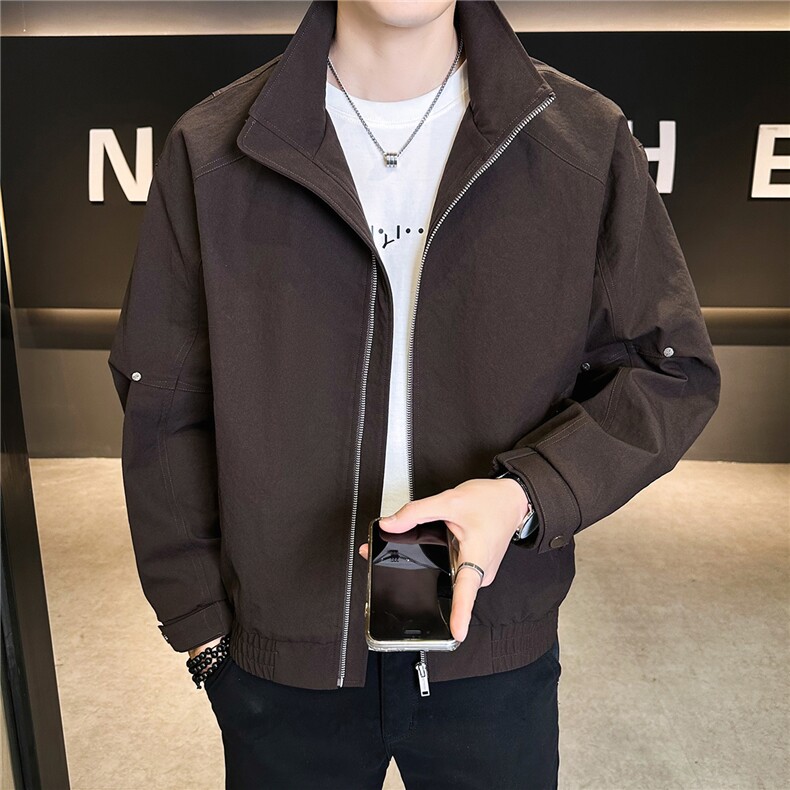 2026新款春季夹克外套男款痞帅高级感休闲衣服A313-26809-P115,男装夹克,电商A313
