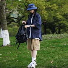 衬衫男女港风潮流短袖文艺帅气2026夏季新款ins宽松外套CY331-P32，男装T恤，星座412