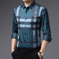 纯色上衣翻领百搭潮流衬衫长袖宽松2024年夏季POLO衫SFT8125，男装Polo衫，钱塘6003（原4033）