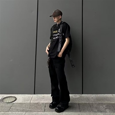 潮高街裤子潮ins拉链直筒裤修身牛仔裤男裤脚NZ740，男装牛仔裤，星座1116A-1（原606A）