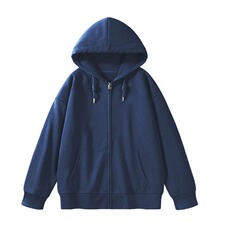 奶系卫衣外套拉链的oversize连帽开衫女款春秋款奶糯风，女装短外套，星座506A