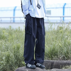 日系多口袋工装裤子男宽松塔丝隆直筒休闲裤复古长裤KU28，男装休闲裤，星座1116A-1（原606A）