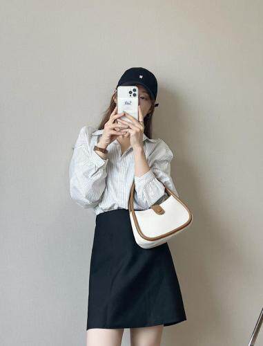 小心机露肩宽松衬衫版，现货，秋季，已补单几千件，女装衬衫，她西子