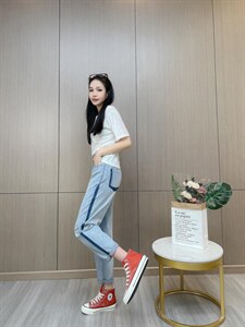 ｜现货｜夏季新款A99603 山水泼蓝牛仔哈伦裤，其它，未来幸芓