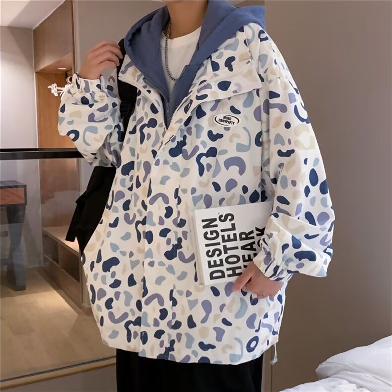 男秋季外套潮牌街头假俩件J905P55,男装夹克,星座1116-2