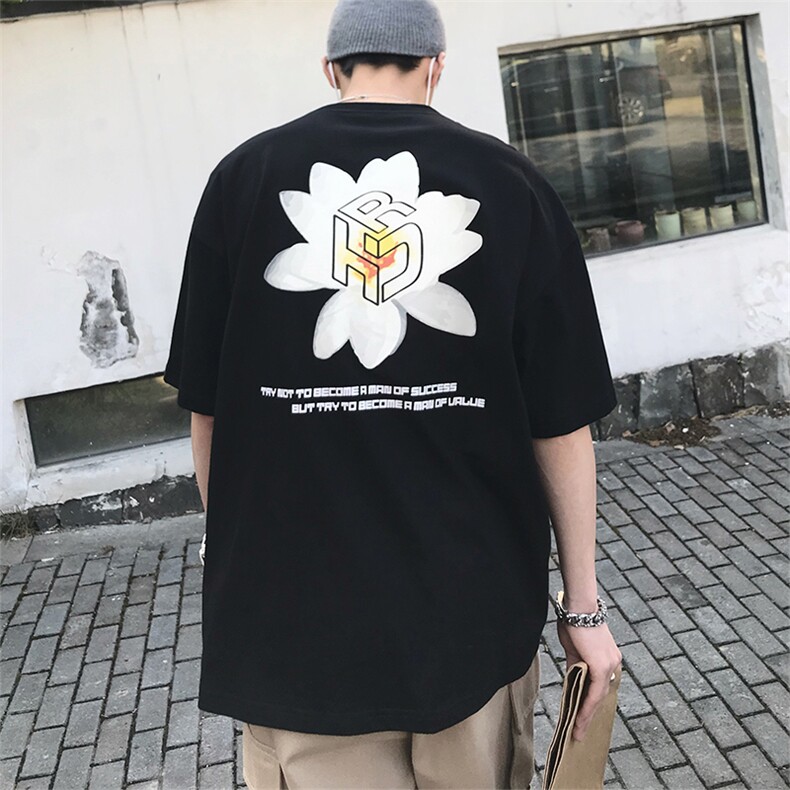 【】A003-HT1187-P25夏装新款花朵印花短袖T恤几物,男装T恤,电商A003