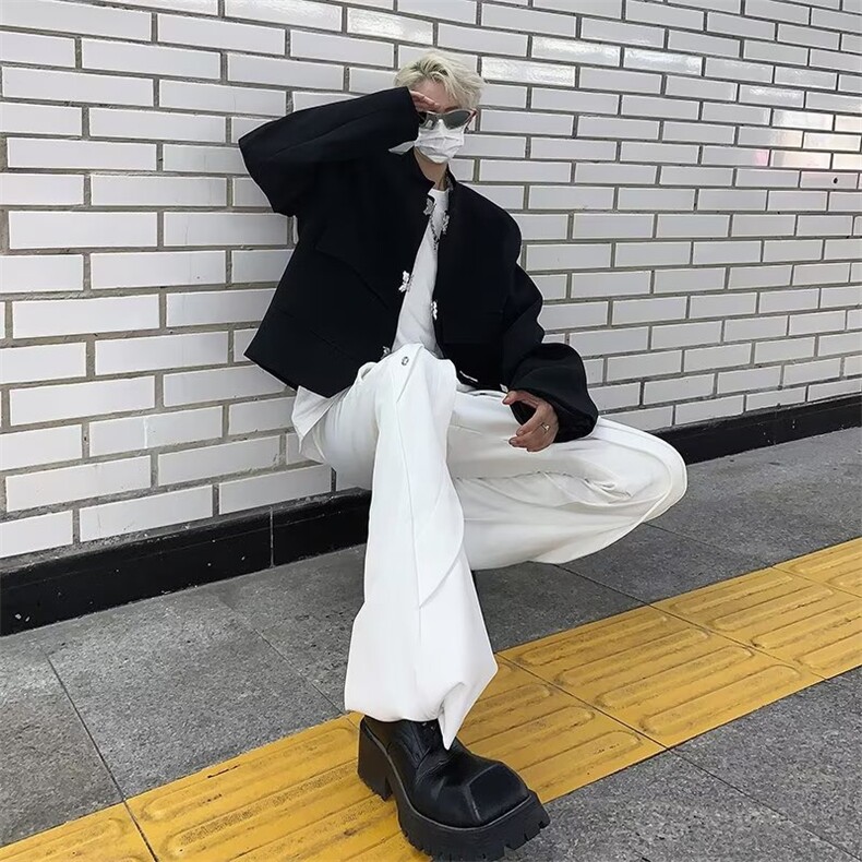 美式复古外套男秋季高街潮牌刺绣上衣情侣宽松休闲夹克,男装夹克,星座716-4
