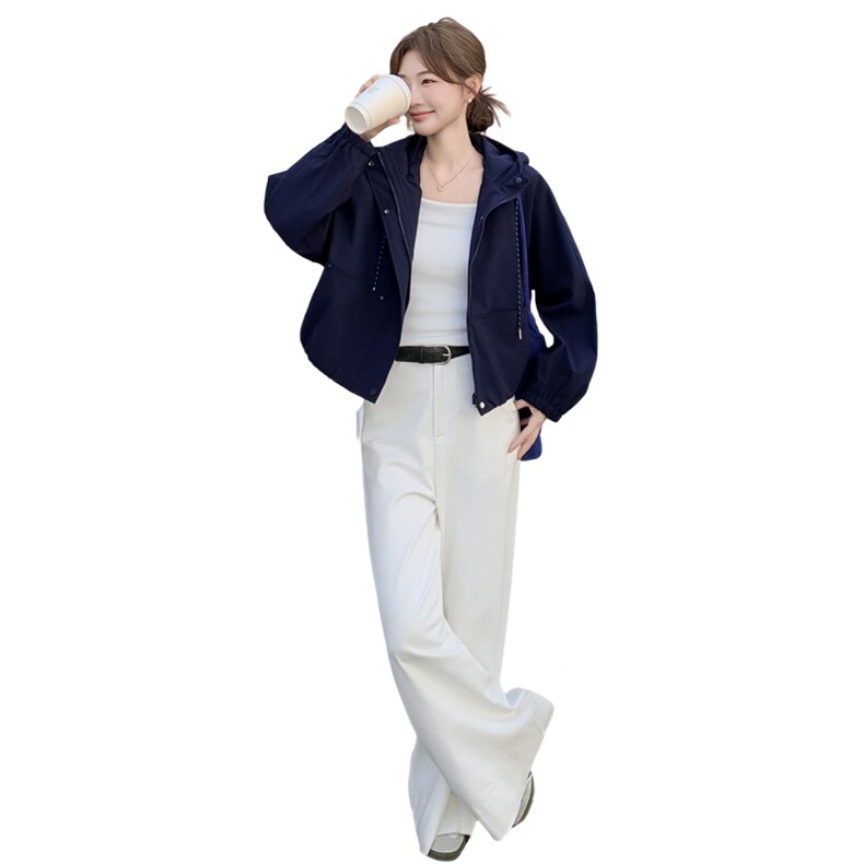 秋季连帽甜美长袖薄款短款短外套休闲春季春秋女装春秋气质短款,女装短外套,2C271