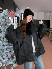 高级感狐狸毛蛋白皮90绒羽绒服外套女韩系设计款2025秋冬新款，女装羽绒服，艾米莉亚