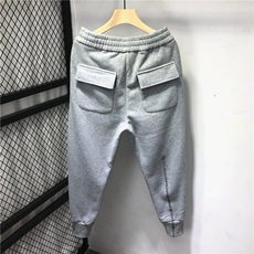 冬季加绒加厚尺码刺绣修身束脚哈伦运动休闲卫裤男9187款P85，男装休闲裤，电商B230