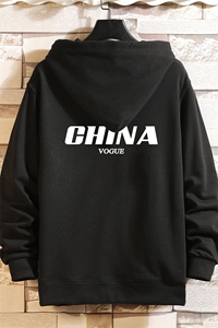 KS21001-P38 加绒款-P43  连帽开衫卫衣男运动外套大码班服 砖墙图片