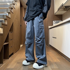 高品质秋款男工装裤大口袋抽绳束脚休闲长裤h629P40，男装工装外套，星座1013-1