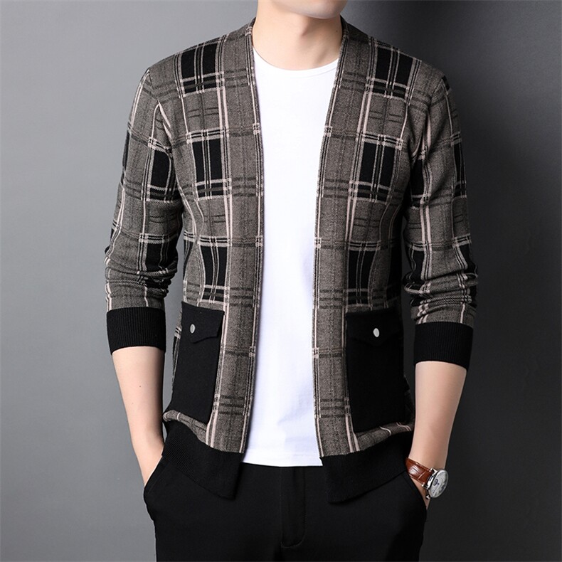 HPN-A010男士2023年秋季新款长袖针织开衫青年休闲外套服装P75,男装针织衫/毛衣,电商B360