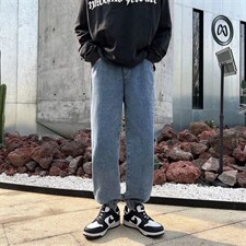 牛仔裤男宽松直束脚裤K7010P39，男装牛仔裤，星座1116-2