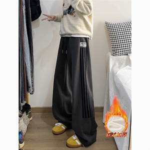 加绒加厚美式条纹运动卫裤 A496特P49控88图片