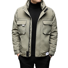 中年男保暖外套立领爸爸装衣服羽绒服冬款上衣休闲BJY08197-P210，男装羽绒服，电商B212（原钱塘6029）