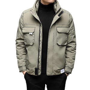 中年男保暖外套立领爸爸装衣服羽绒服冬款上衣休闲BJY08197-P210图片