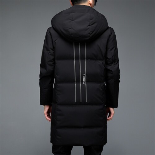 2023冬装新款中老年羽绒服男长款休闲白鸭绒外套ALXB8928-P405图片