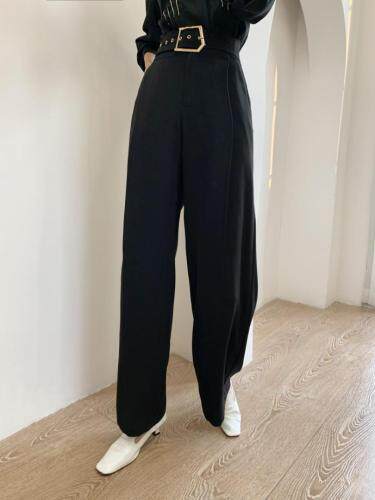 2021春季新品 高腰显瘦阔腿长裤图片